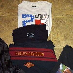 3 tee shirts bulls Harley